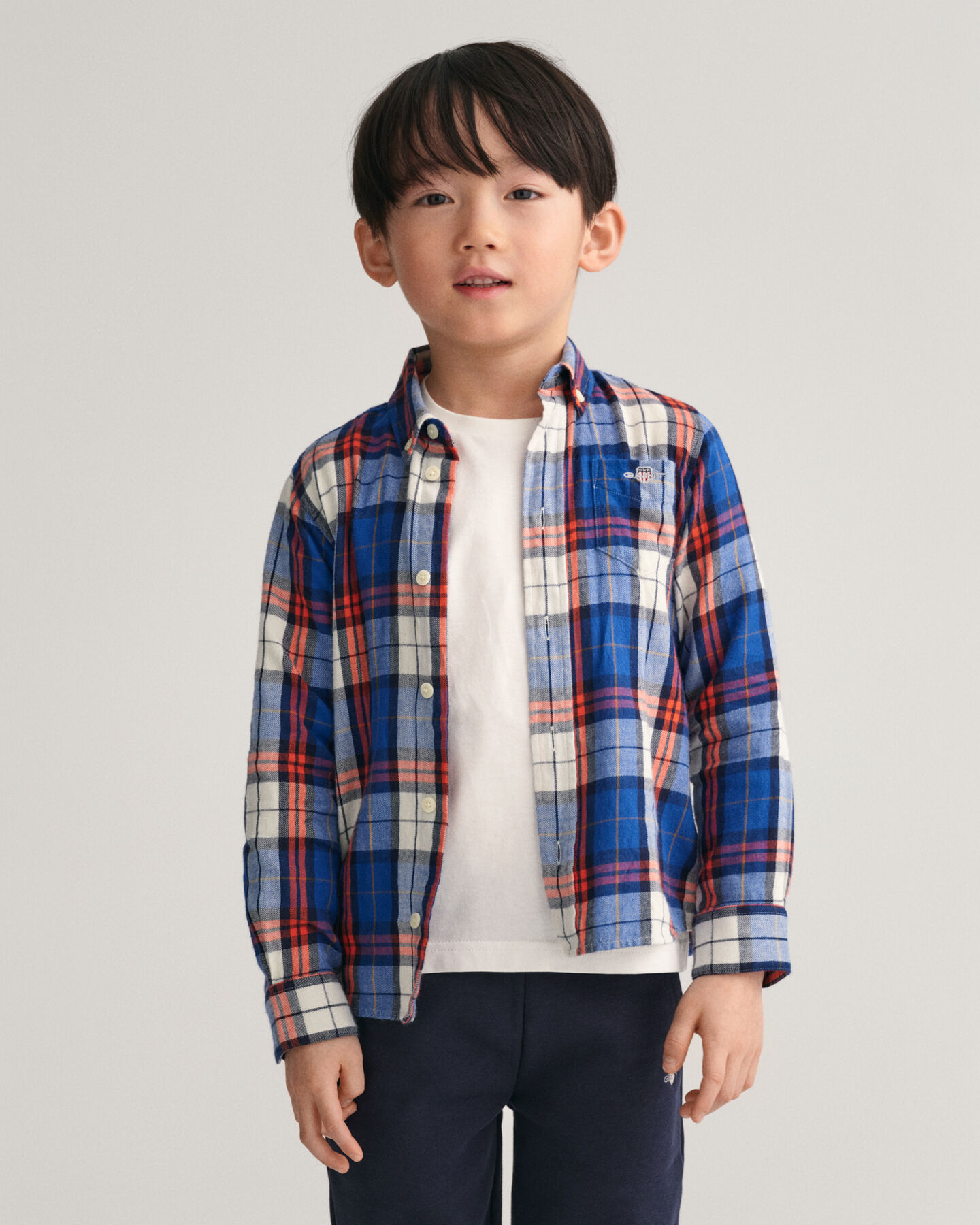 Kids Regular fit ternet flannelskjorte