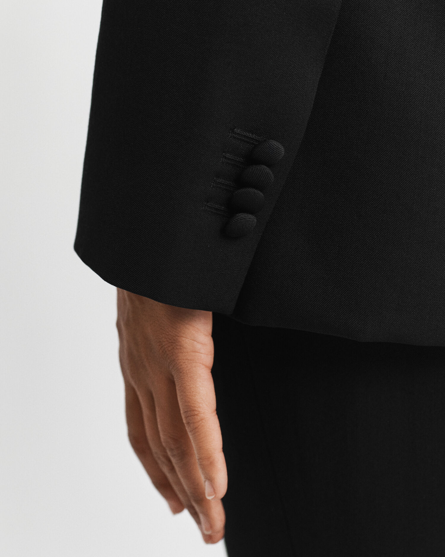 Regular fit smoking-blazer i uldblanding