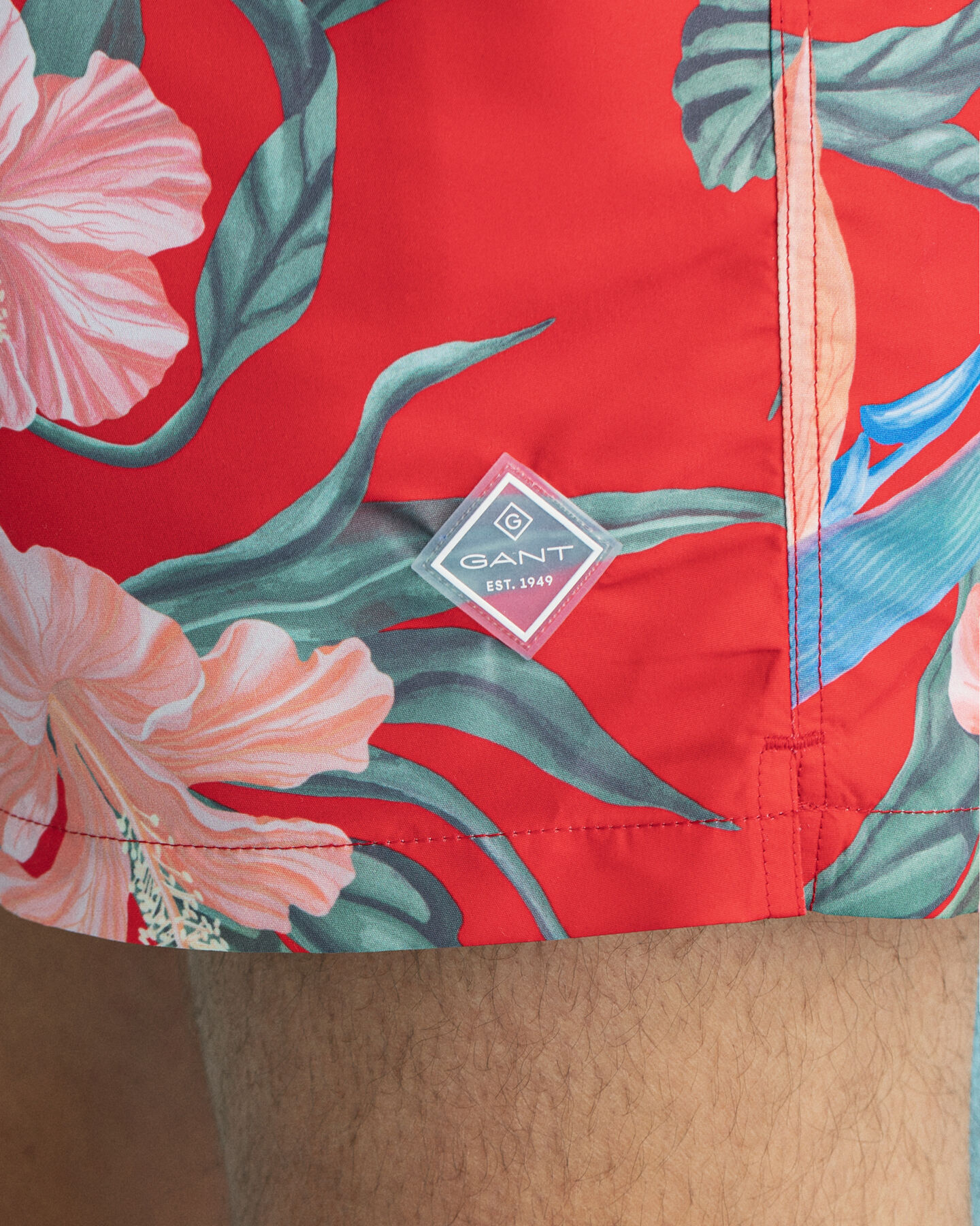 Classic fit badeshorts med Tropical-tryk