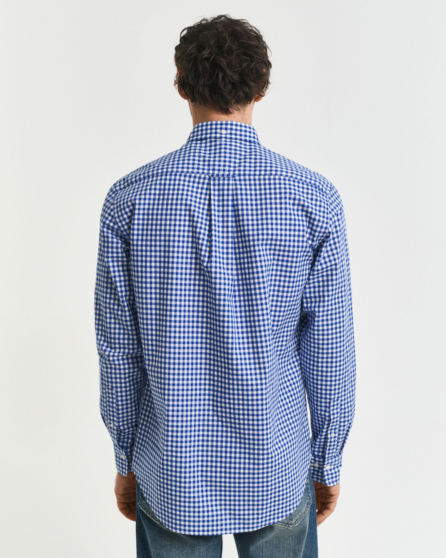 Regular fit klassisk gingham poplin-skjorte