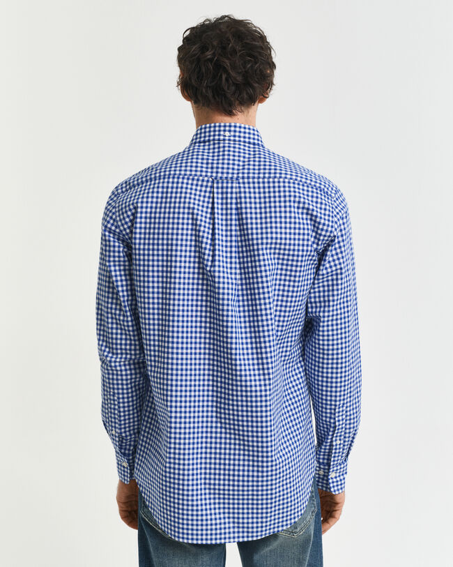 Regular fit klassisk gingham poplin-skjorte