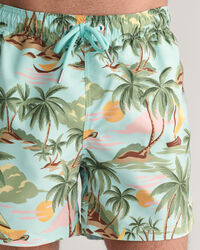 Hawaiian Print Swim Shorts