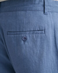 Relaxed fit hørbukser med løbesnor