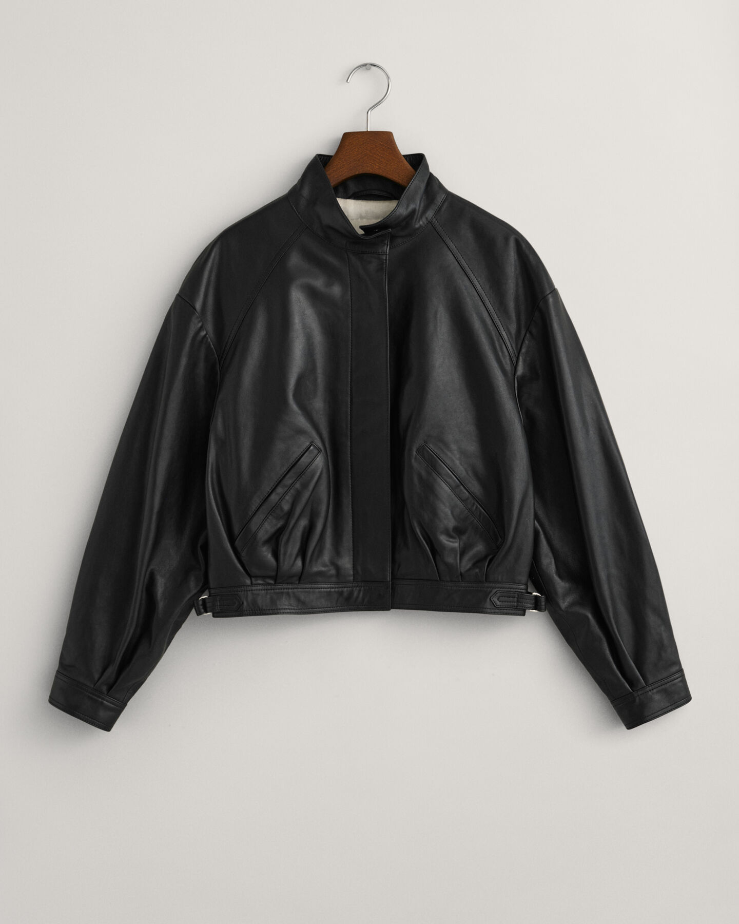 Kort Harrington Jacket i l&aelig;der