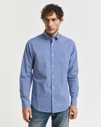 Regular fit klassisk gingham poplin-skjorte