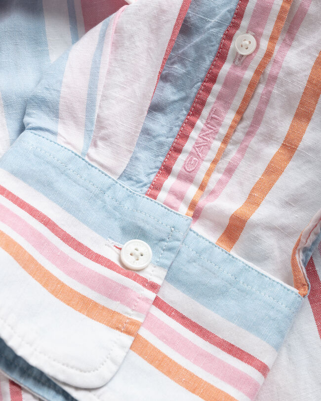 Oversized flerstribet skjorte