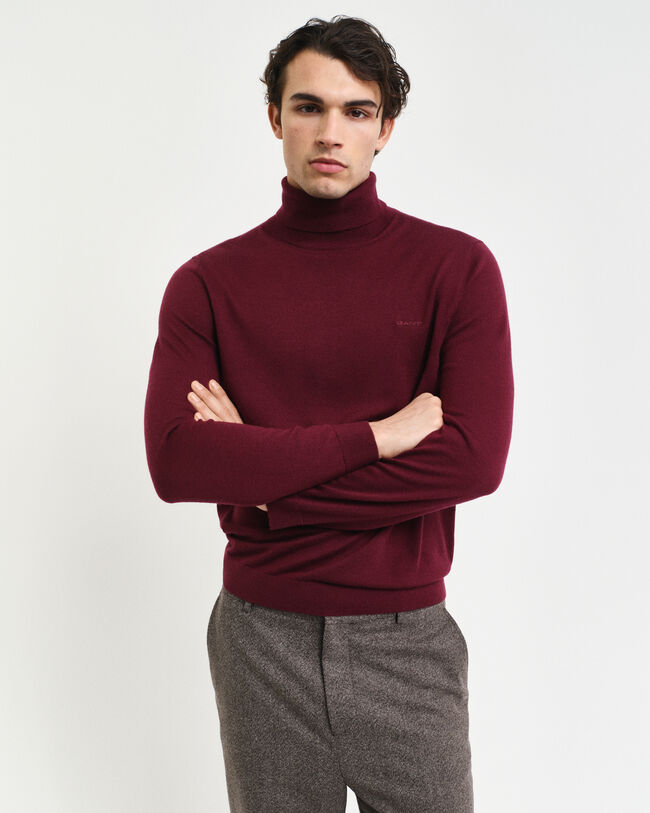 Rullekrave sweater af ekstra fin merinould