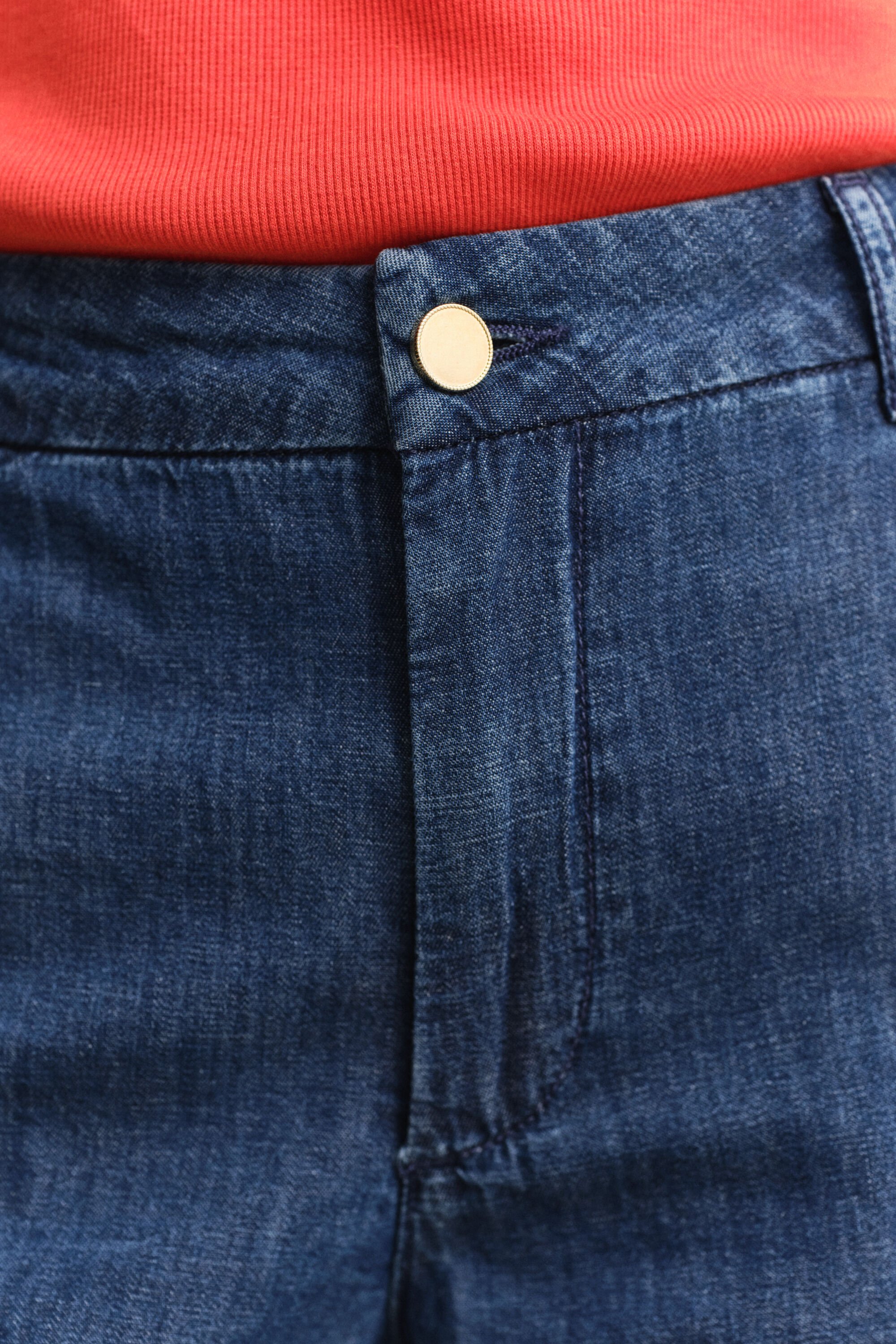 Jeans af bomuld og hør