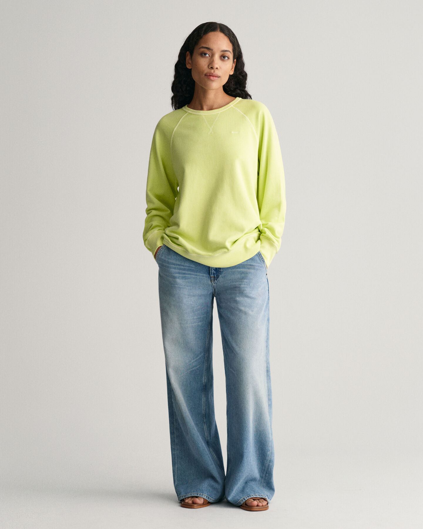 Sunfaded sweatshirt med crewneck