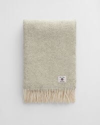 Sildebensmønstret uldtæppe