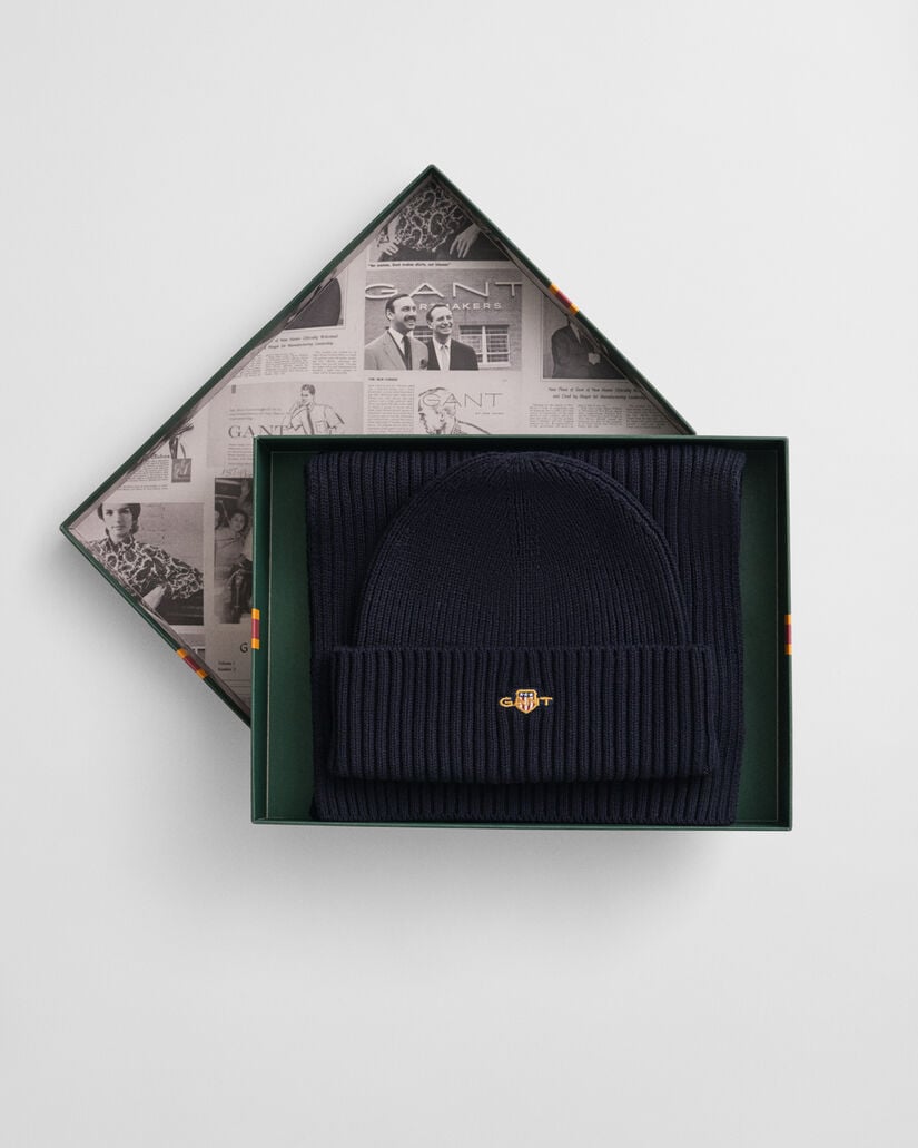 Gavesæt med Shield beanie og halstørklæde