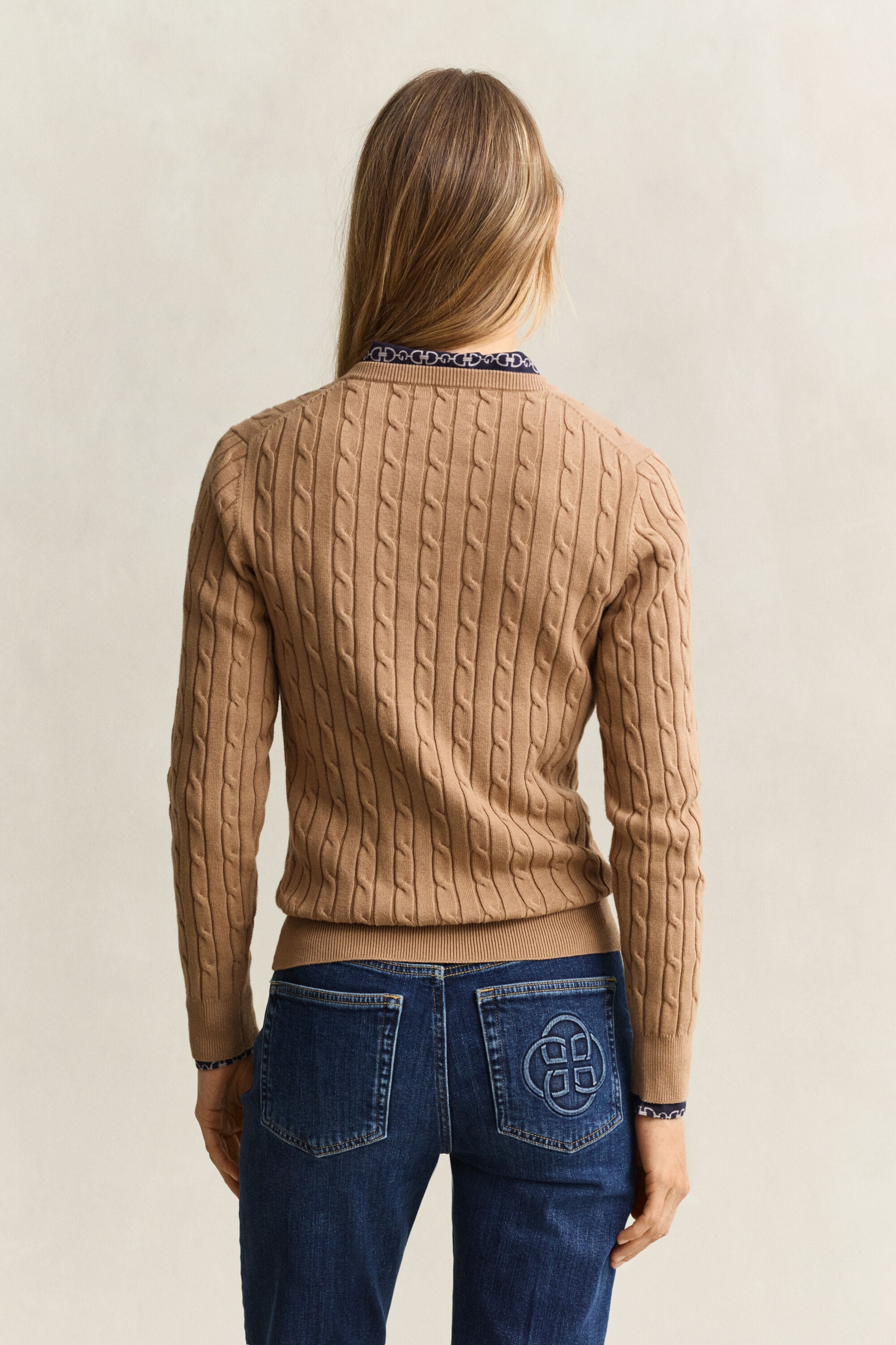 Classic sweater med kabelstrik