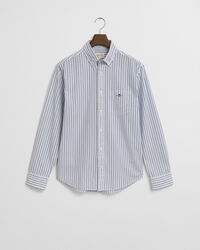 Regular fit stribet klassisk poplin-skjorte
