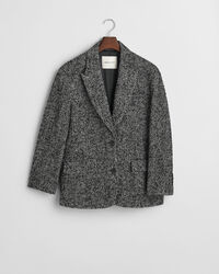 Relaxed fit sildebensmønstret blazer