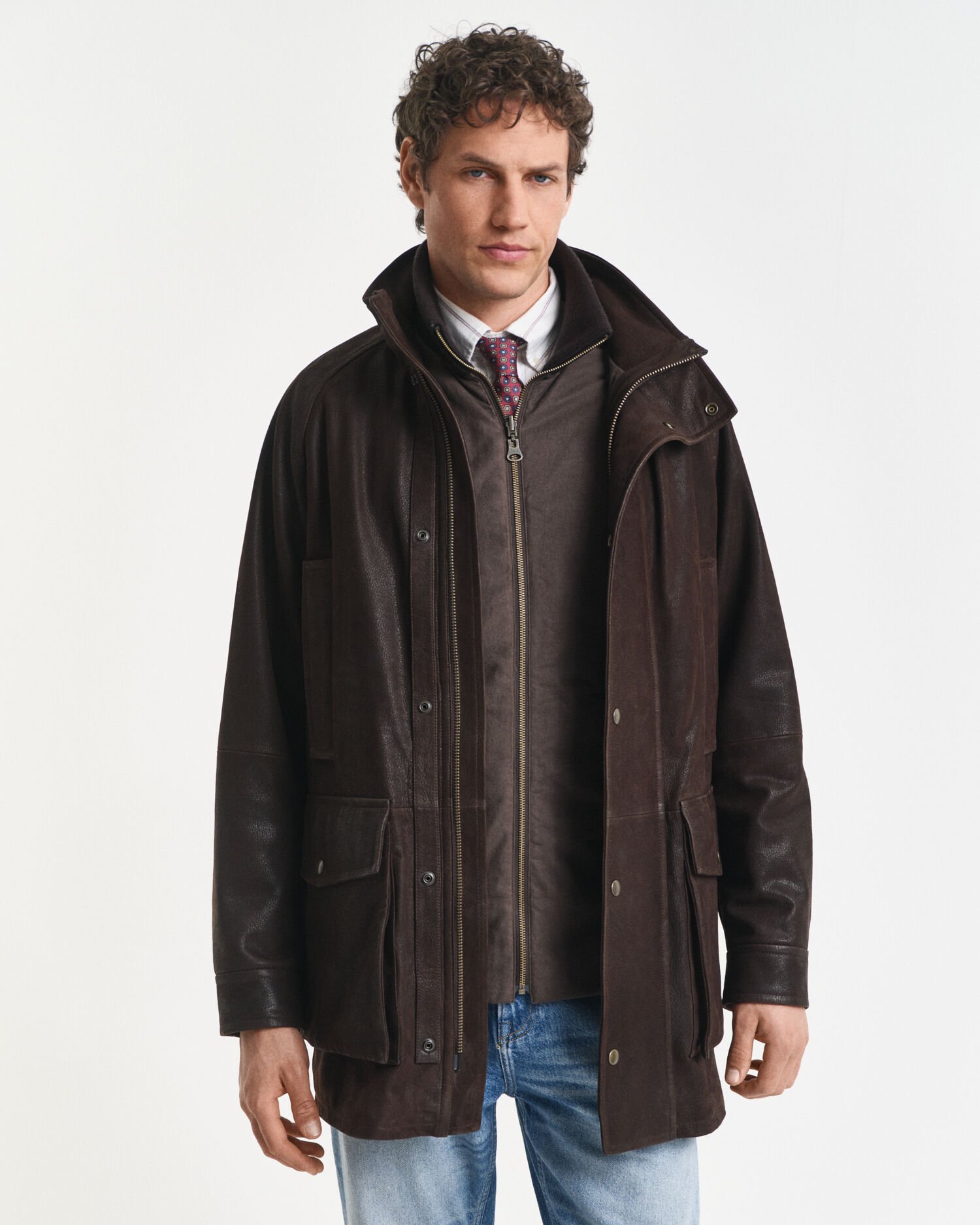 Decker jakke i nubuck