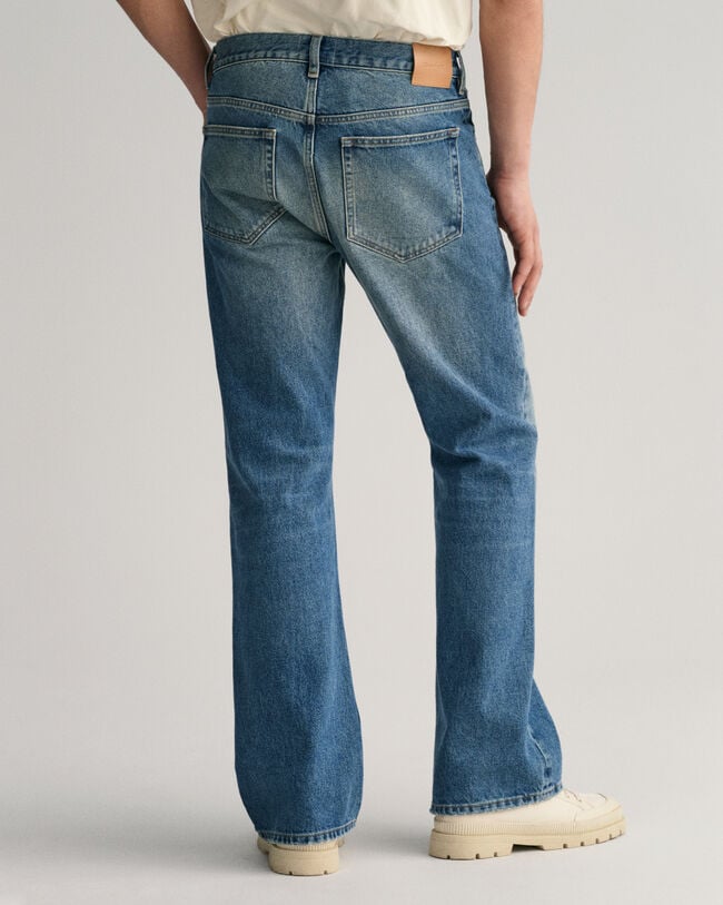 Vintage vaskede Bootcut jeans