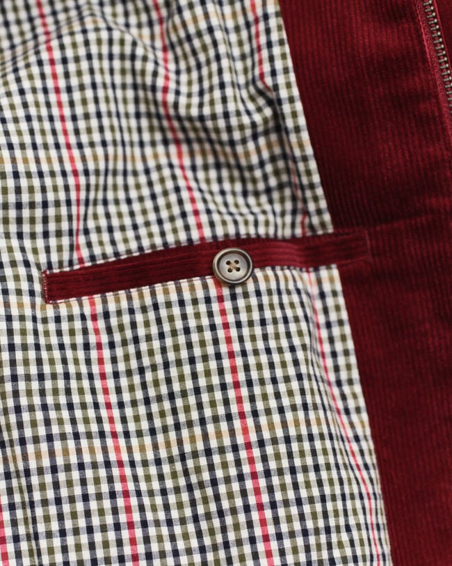 Harrington jakke i jernbanefløjl