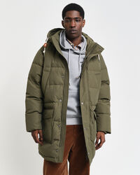 Tung dunjakke i mellemlængde