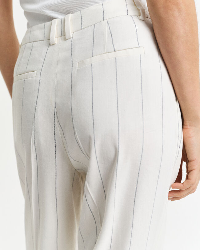 Nålestribede hørbukser