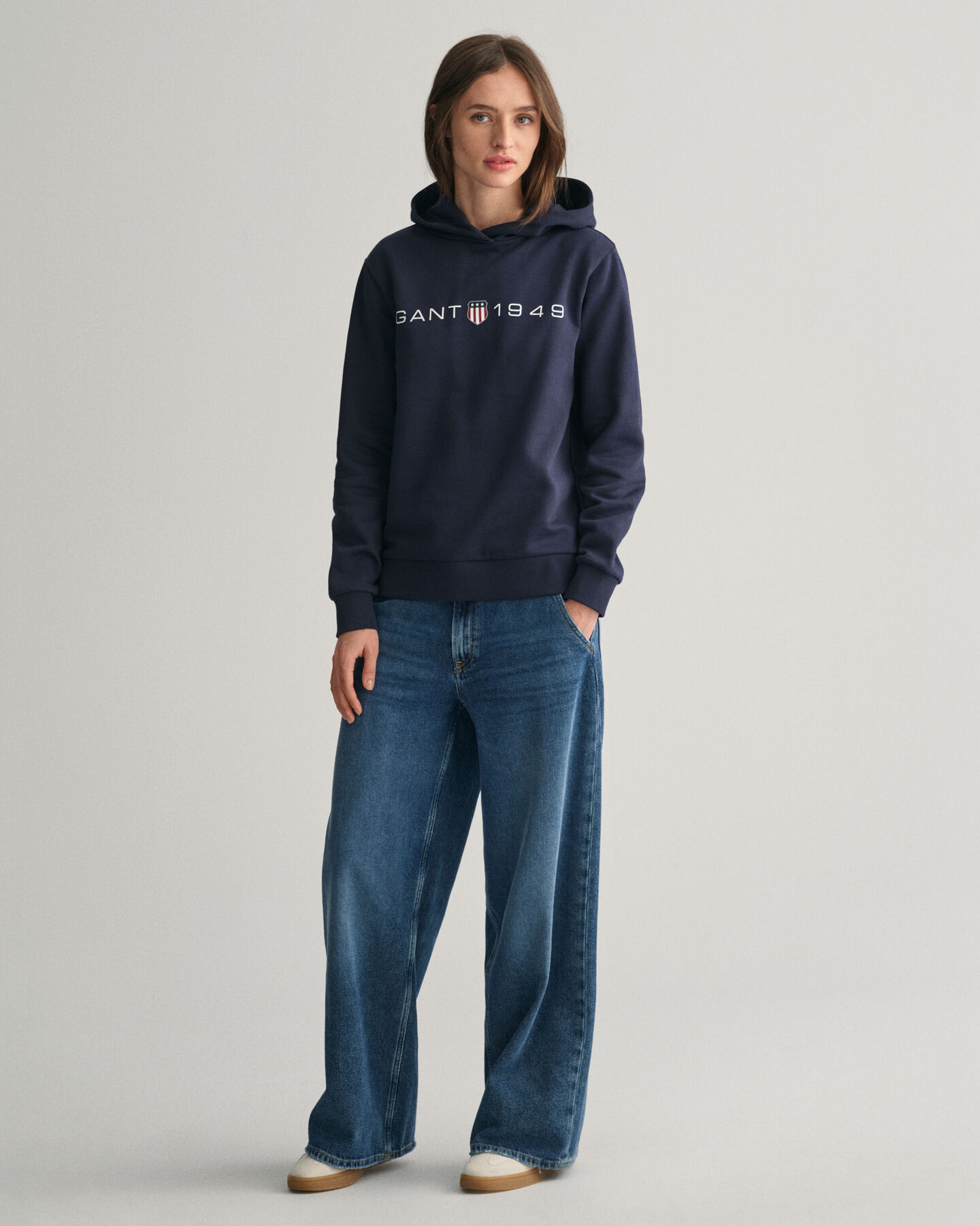 Archive Shield hættetrøje med tryk