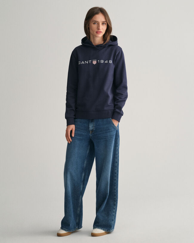 Archive Shield hættetrøje med tryk