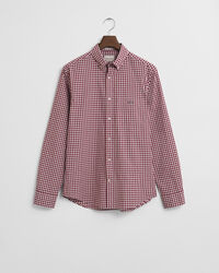 Regular fit klassisk gingham poplin-skjorte