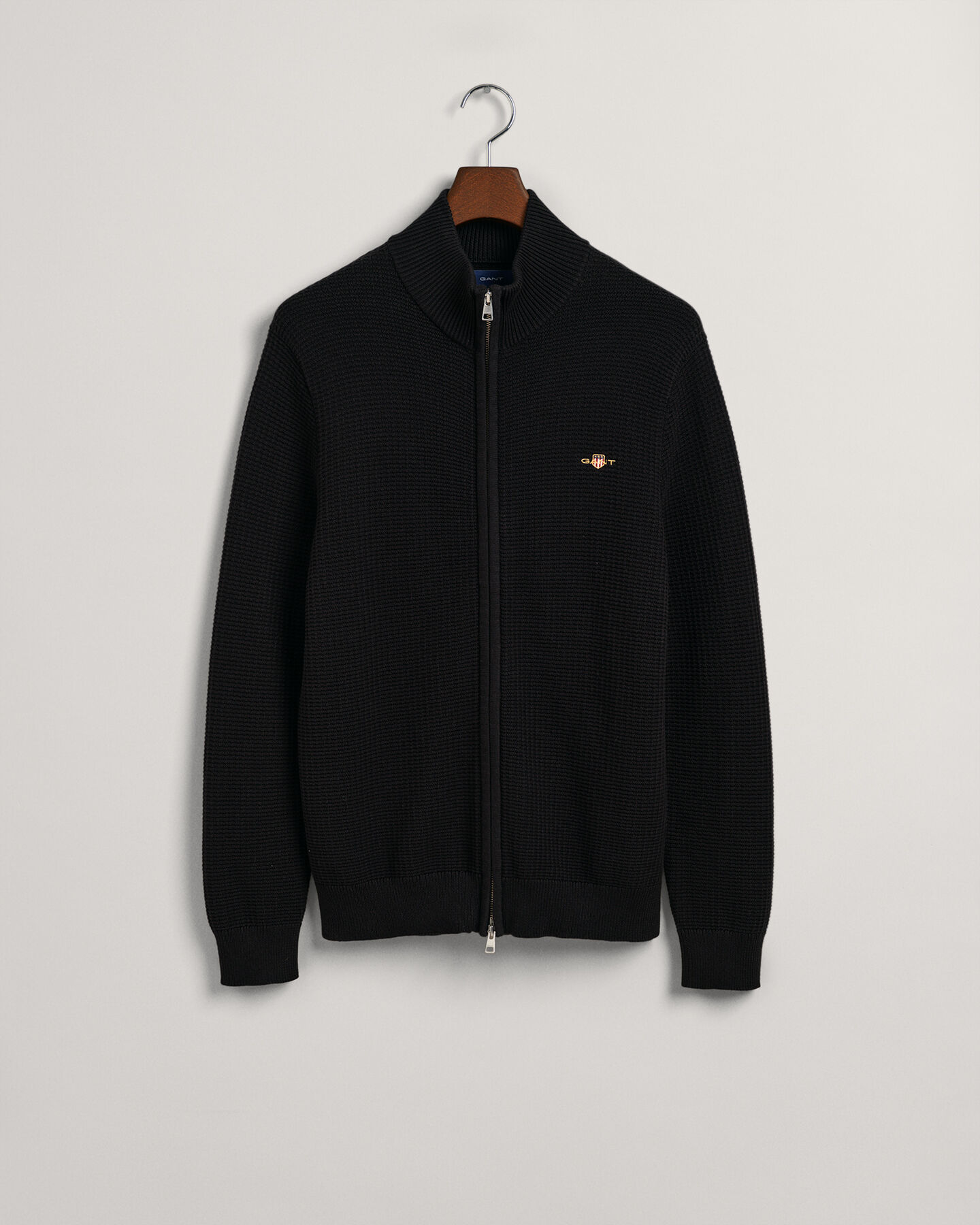 Tekstureret cardigan af bomuld