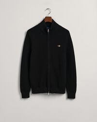 Tekstureret cardigan af bomuld