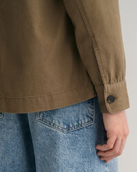 Overskjorte i børstet twill