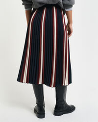 Plisseret stribet nederdel