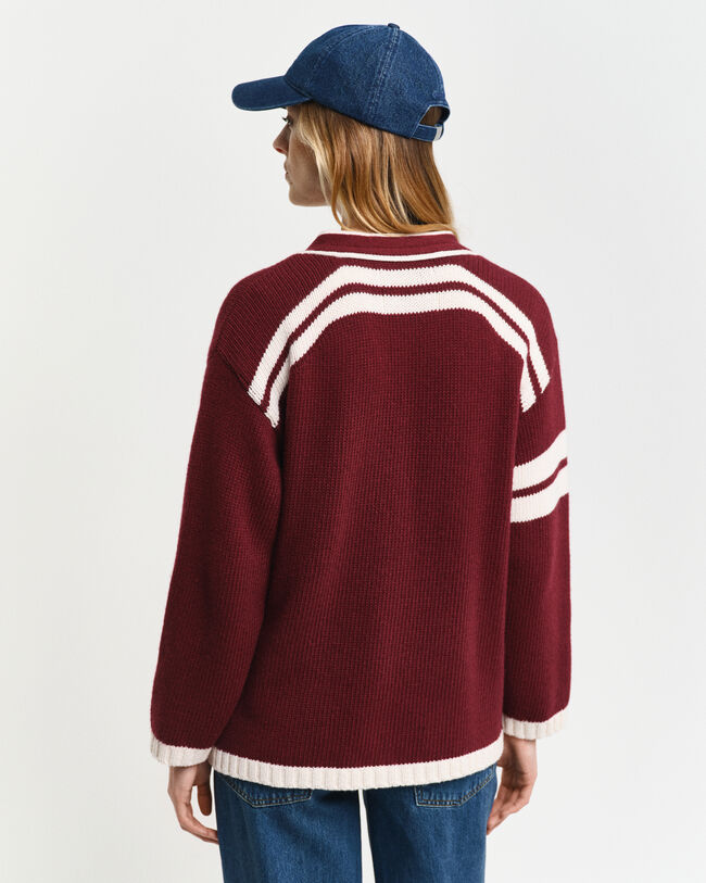 GANT Varsity cardigan med V-hals