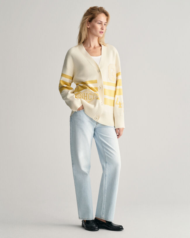 GANT Varsity cardigan med V-hals