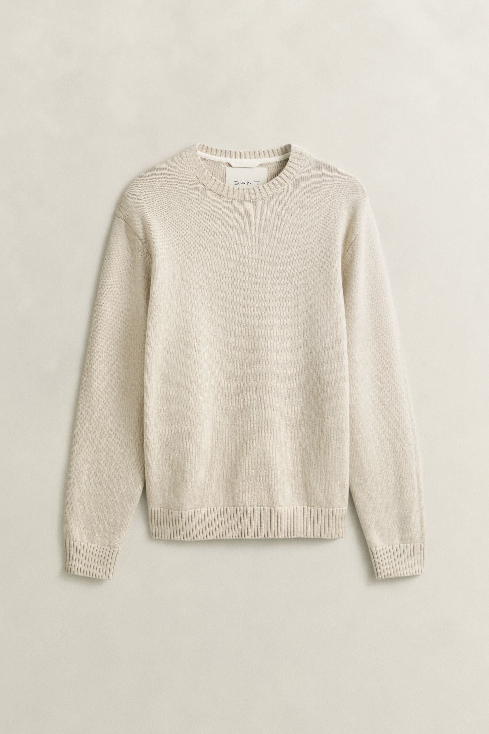 Sweater med crewneck i bomuldsblanding