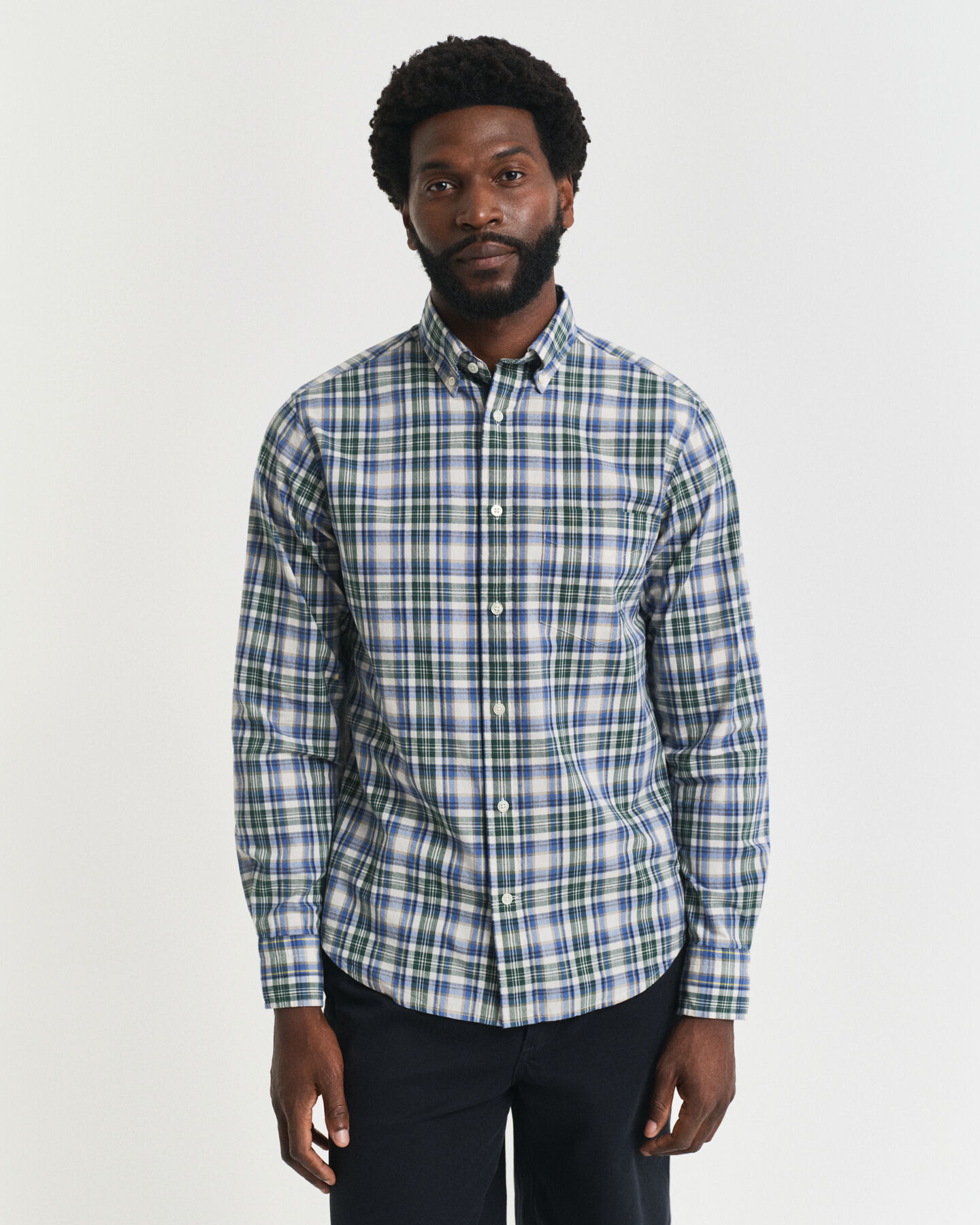 Regular fit Archive poplin skjorte med tern