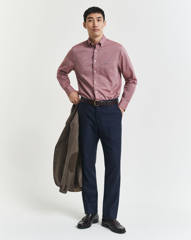 Regular fit klassisk poplin-skjorte