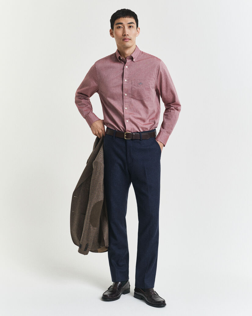 Regular fit klassisk poplin-skjorte