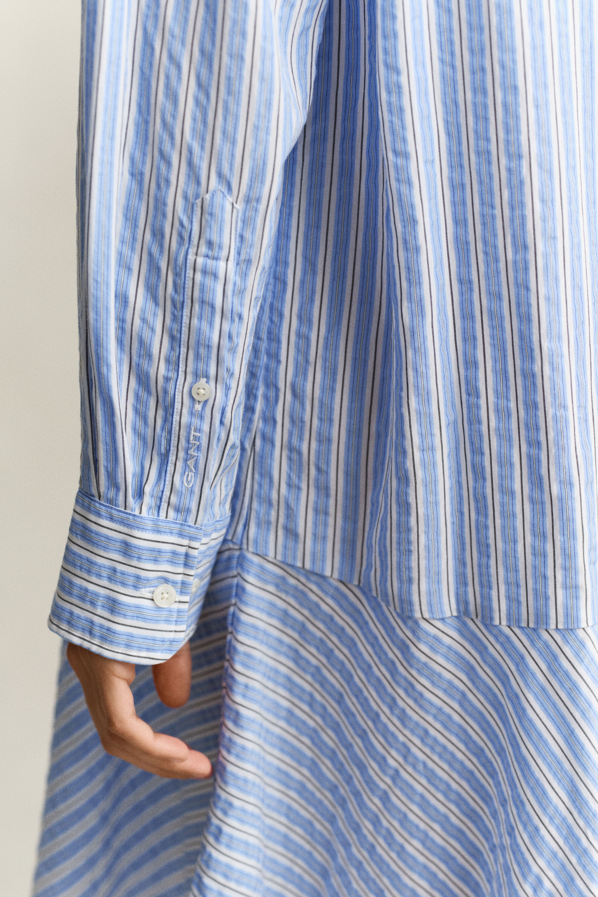 Seersucker-skjorteskjorte med striber