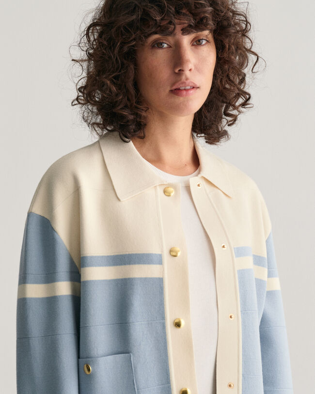 Cardigan med farveblokke