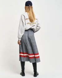 Plisseret nederdel med ternet tryk