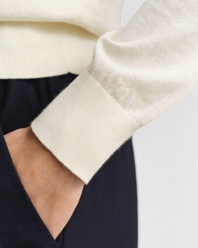 Let crewneck cardigan