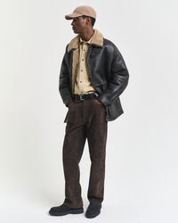 Relaxed fit twill-skjorte med broderi