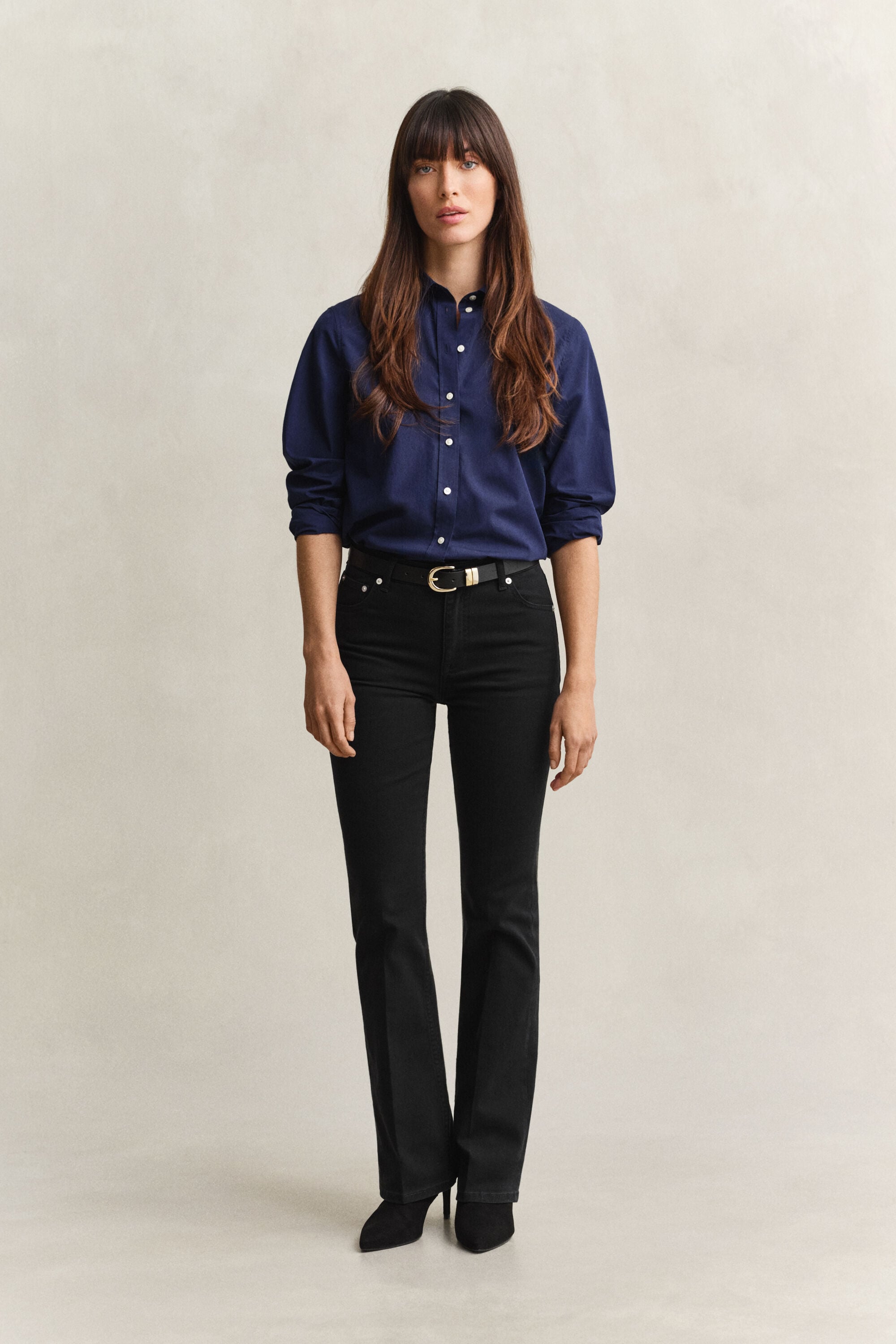 Slanke jeans med stræk og svaj