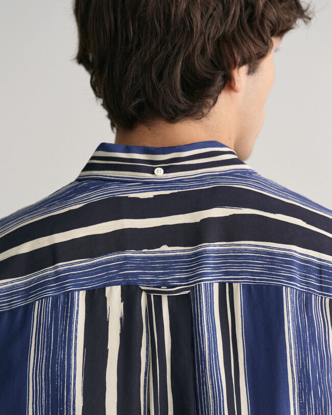 Relaxed fit silkeskjorte med tryk