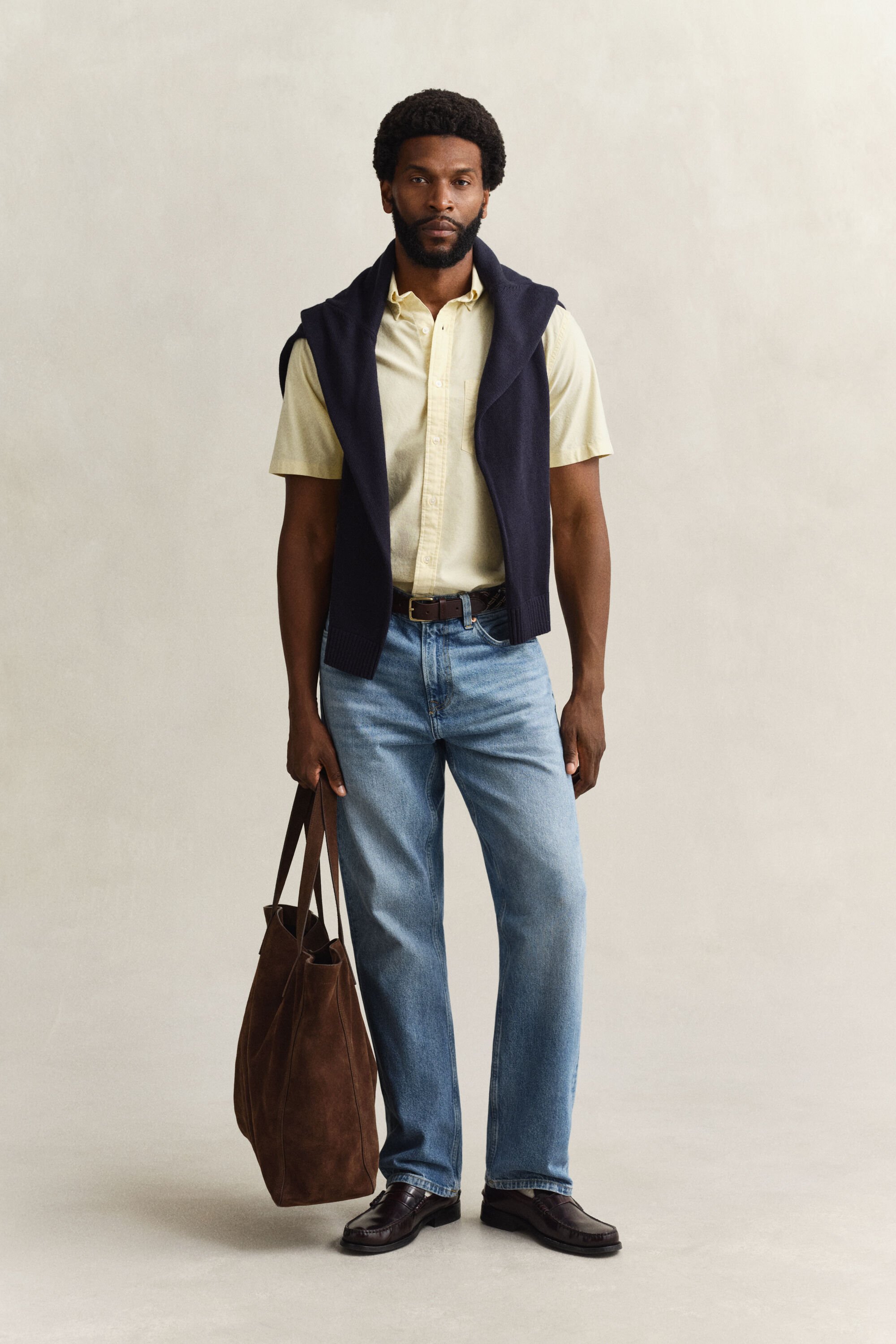 Klassisk oxford-skjorte med korte ærmer