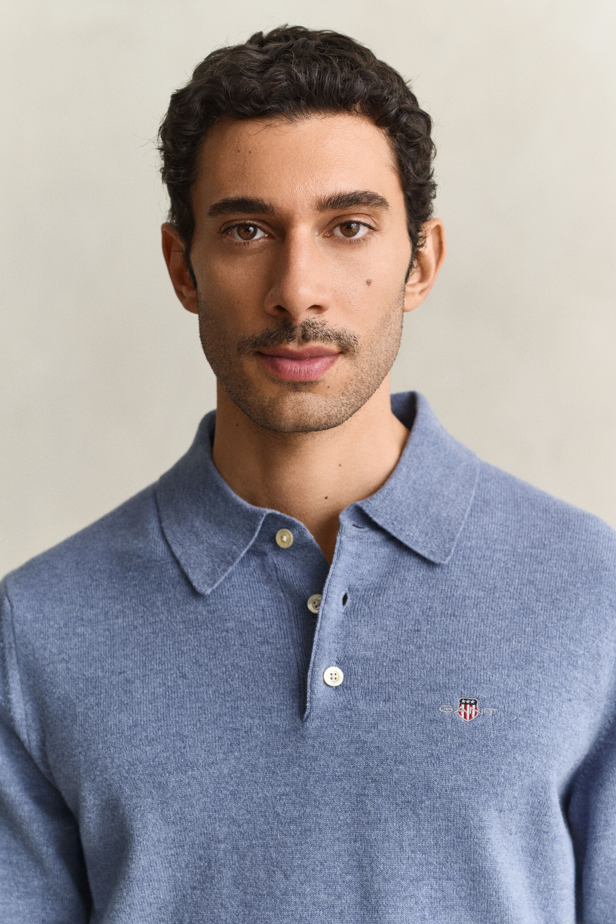Polosweater af ekstra fin lammeuld