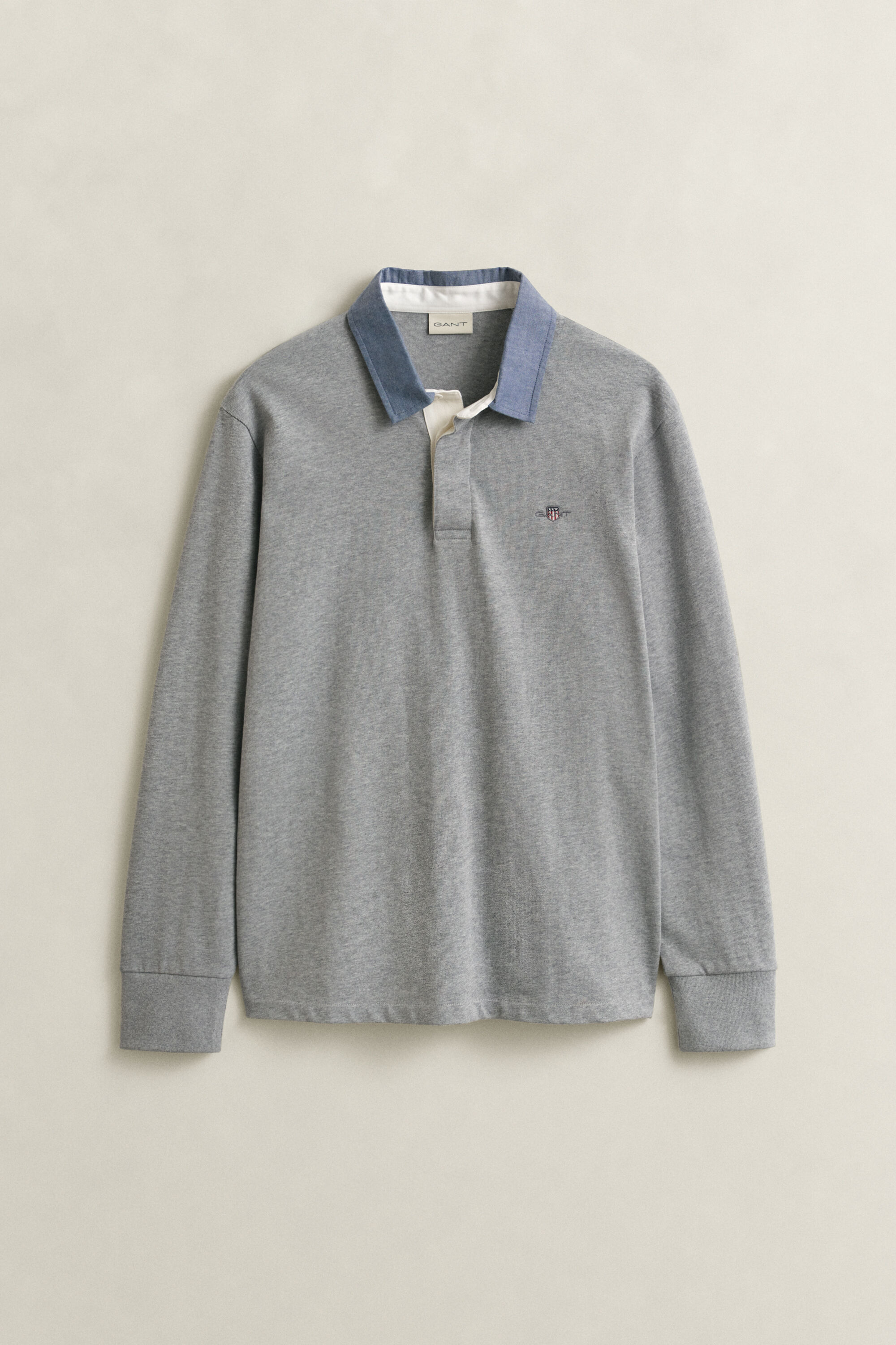 Heavy Rugger med krave i chambray