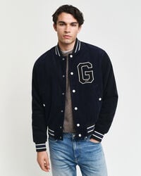 Varsity Jacket i jernbanefløjl