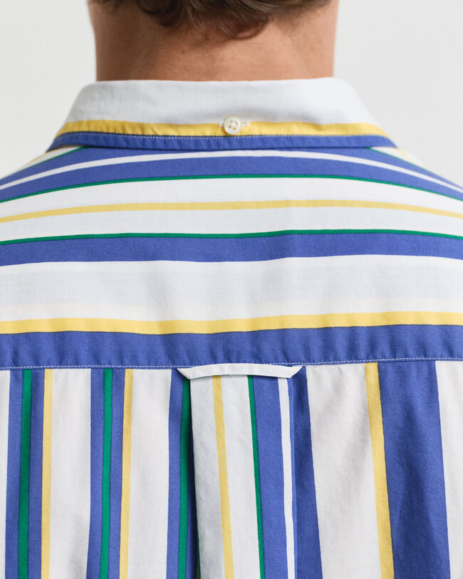 Relaxed fit stribet skjorte med tryk