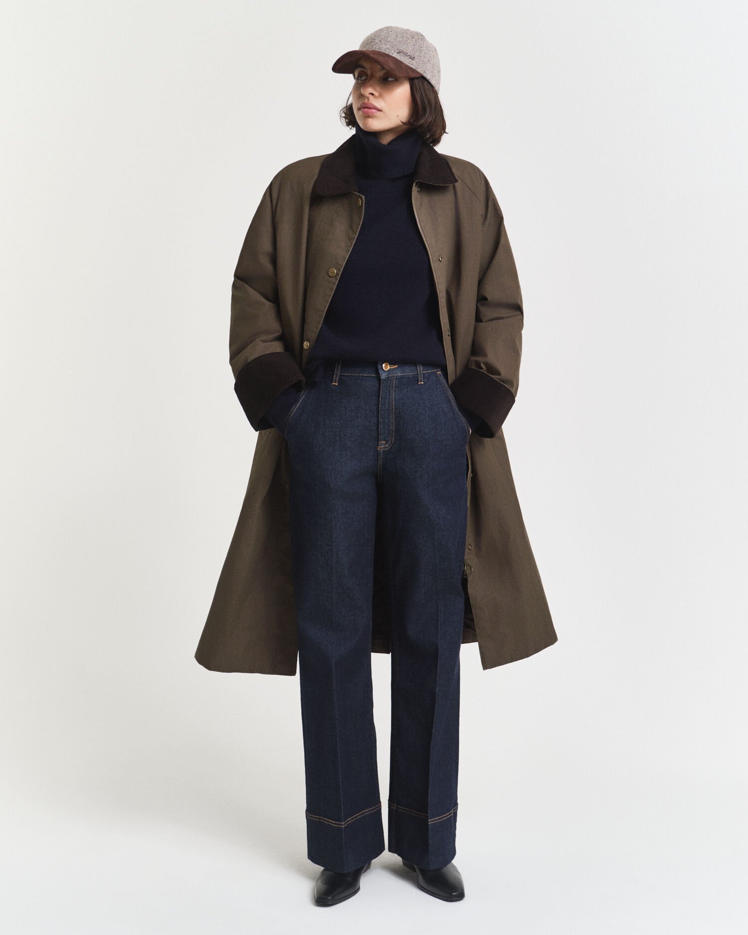 Sweater med rullekrave i en blød uld- og kashmirblanding