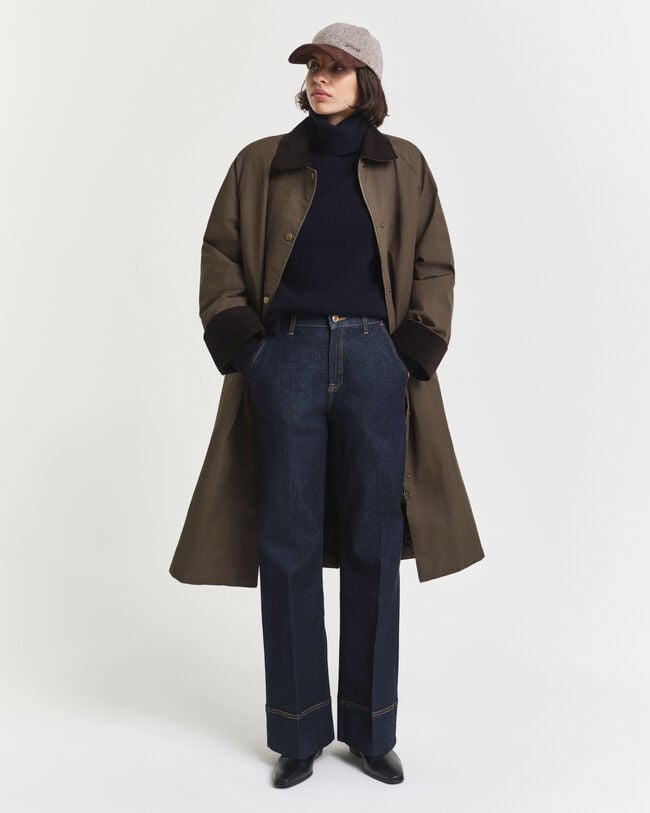 Sweater med rullekrave i en blød uld- og kashmirblanding